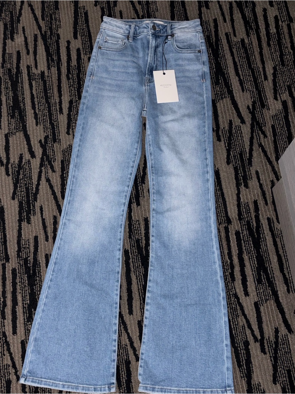 High-Rise Light Blue Flared Jeans - Modern Wide Leg